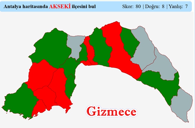 Antalya İlçelerinin Yeri