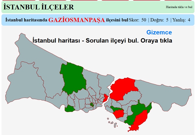 İstanbul İlçelerinin Yeri