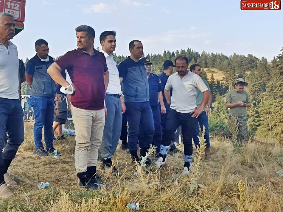 Çankırı Yapraklı Orman Yangını Çankırı Valisi Mustafa Fırat Taşolar ile Yapraklı Kaymakamı M. İbrahim Tiyek