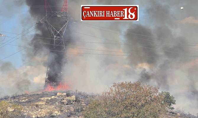Çankırı Korgun’da Geniş Çaplı Arazi Yangını