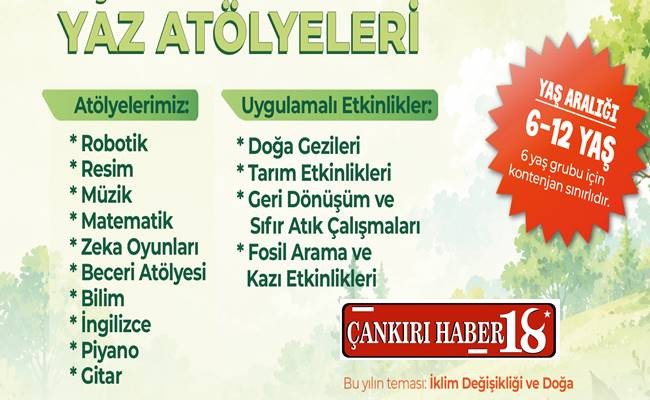 Çankırı’da FSM Çocuk Akademisinde Yaz Atölyeleri B