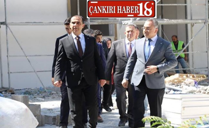 Çankırı'da Kamu Kurumlarına Ait Devam Eden İnşaatlarda İnceleme