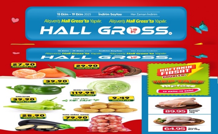 Çankırı Hall Gross Manav 15-19  Ekim Fiyatları