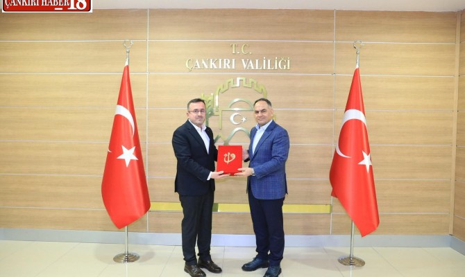 Çankırı haber, Çankırı Şube Başkanı Çağlar, Vali Çakırtaş’ı Ziyaret Ettiler