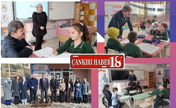 Çankırı haber, Milli Eğitim Müdürü Yapraklı Yukarıöz’de Okul Ziyaretinde Bulundu