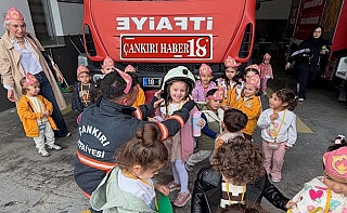 Ayışığı Anaokulu Öğrencilerinden Çankırı İtfaiyesine Ziyaret Çankırı haber