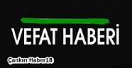 Çankırı Vefat haber