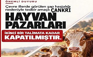 Çankırı’da Hayvan Pazarı Tedbir Amaçlı Kapatıldı Çankırı haber