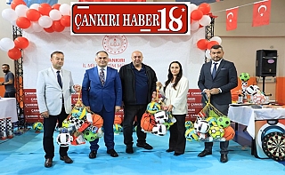 Çankırı’da Öğrencilere Spor Malzemesi Desteği Çankırı haber