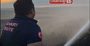 Çankırı Danabaşı köyünde meydana gelen arazi yangın