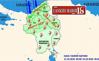 ÇankırıÇankırı İçin Kuvvetli Yağış Uyarısı, Çankırı