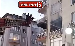 Çankırı İl Merkezinde  Ev Yangını İkamet Kullanılamaz Hale Geldi