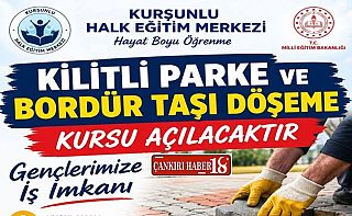 ÇankırıÇankırı Kurşunlu'da Kilitli Parke ve Bordür Taşı Döşeme Kursu, Çankırı