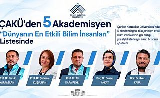 Çankırı"Dünyanın En Etkili Bilim İnsanları” Listesindeler, Çankırı