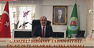 Ziraat Odası Başkanı Gamzeli Çiftçilerin Gününü Kutladı